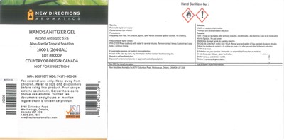 Label Hand Sanitizer Gel 1000l (264gal)